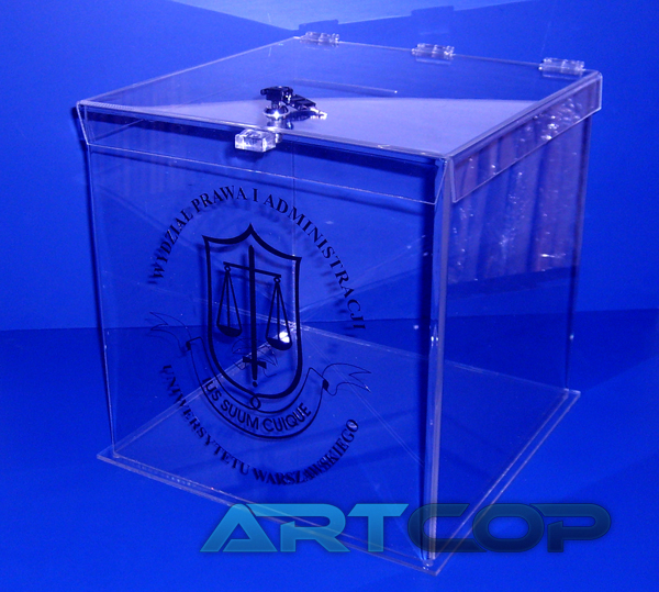 Skarbona 30x30x30 z Plexi + stopa