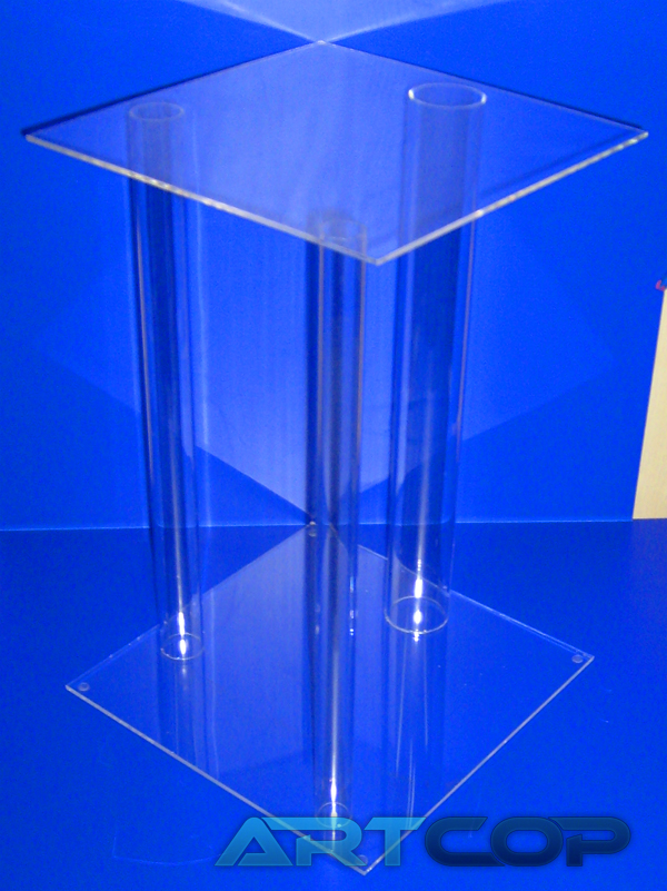 stopa z plexi do urny, skarbony 30x30x30