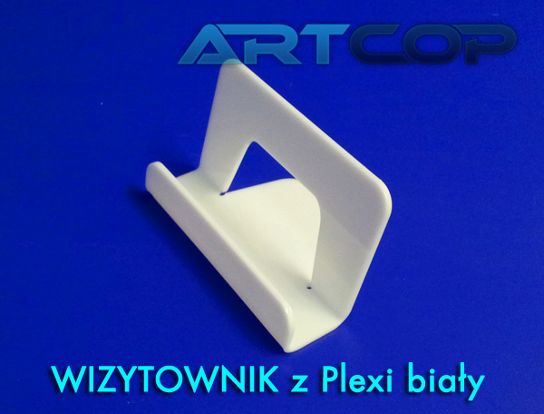 wizytownik z plexi pleksi pleksy czarnej białej od ARTCOP