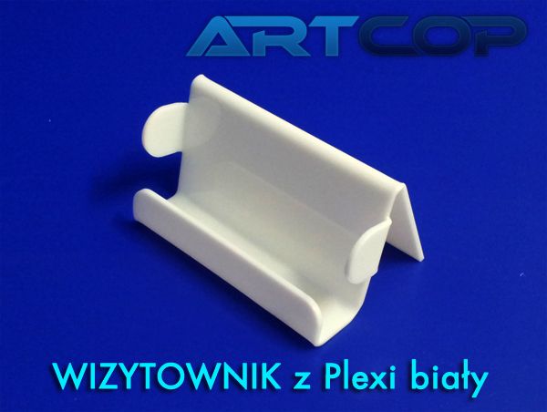 wizytownik z plexi pleksi pleksy białej od ARTCOP