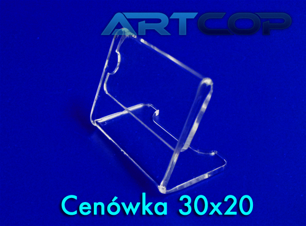 Cenówka z plexi pleksi 30x20