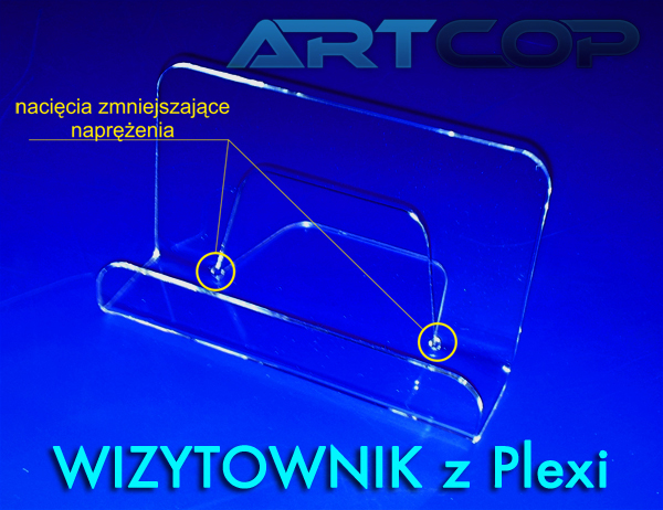 wizytownik z plexi pleksi pleksy od ARTCOP