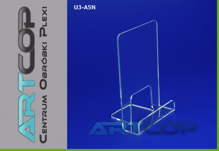 A5 Ulotnik stojak na ulotki z plexi pleksi pleksy pmma pionowy ARTCOP