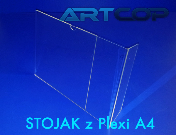 A4 stojak z plexi pleksy pleksi pmma pionowy ARTCOP